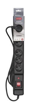 Listwa przeciwprzepięciowa Activejet ACJ COMBO 6Gn 10m (6 x UTE; 10m; kolor czarny) Listwa przeciwprzepięciowa Activejet ACJ COMBO 6Gn 10m (6 x UTE; 10m; kolor czarny)