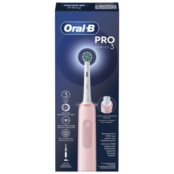 Szczoteczki - Oral-B Pro 3 Pink Cross Action różowy Szczoteczki - Oral-B Pro 3 Pink Cross Action różowy