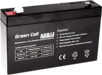 GREEN CELL AKUMULATOR ŻELOWY AGM12 6V 7AH GREEN CELL AKUMULATOR ŻELOWY AGM12 6V 7AH