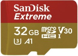 Karta pamięci - SanDisk microSDHC 32GB Extreme U3 V30 UHS-I A1 100/60 MB/s Mobile (SDSQXAF-032G-GN6MA)