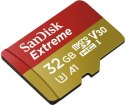 Karta pamięci - SanDisk microSDHC 32GB Extreme U3 V30 UHS-I A1 100/60 MB/s Mobile (SDSQXAF-032G-GN6MA)