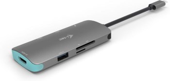 Replikator - i-tec USB-C Metal Nano Docking Station 1x HDMI 4K czytnik kart Power Delivery 60W kompatybilna z Thunderbolt 3 - St
