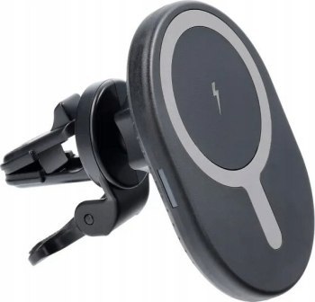 Uchwyt samochodowy do kratki wlotu z ładowaniem indukcyjnym kompatybilny z MagSafe 15W D8 czarny Uchwyt samochodowy do kratki wlotu z ładowaniem indukcyjnym kompatybilny z MagSafe 15W D8 czarny