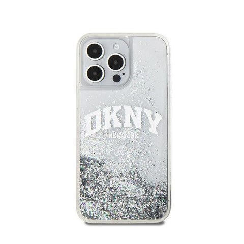 DKNY Liquid Glitter Big Logo - Etui iPhone 15 Pro Max (biały) DKNY Liquid Glitter Big Logo - Etui iPhone 15 Pro Max (biały)