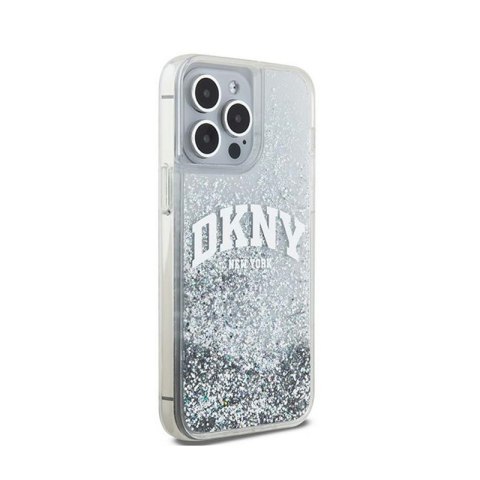 DKNY Liquid Glitter Big Logo - Etui iPhone 15 Pro Max (biały) DKNY Liquid Glitter Big Logo - Etui iPhone 15 Pro Max (biały)