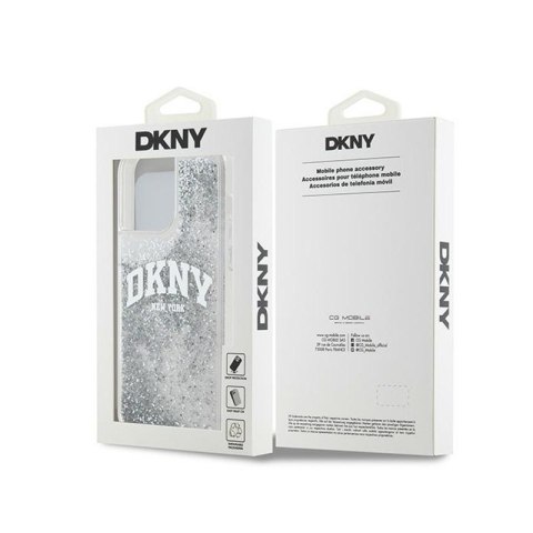 DKNY Liquid Glitter Big Logo - Etui iPhone 15 Pro Max (biały) DKNY Liquid Glitter Big Logo - Etui iPhone 15 Pro Max (biały)