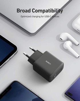 AUEKY PA-F1S ŁADOWARKA SIECIOWA 20W 1XUSB-C PD 3.0 AUEKY PA-F1S ŁADOWARKA SIECIOWA 20W 1XUSB-C PD 3.0