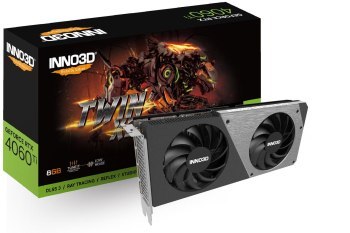 Karta graficzna - Inno3D GeForce RTX 4060 Ti Twin X2 8GB GDDR6X DLSS 3 Karta graficzna - Inno3D GeForce RTX 4060 Ti Twin X2 8GB GDDR6X DLSS 3