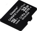 Karta pamięci z adapterem Kingston Canvas Select Plus SDCS2/32GB (32GB; Class 10 Class U1 V10; + adapter)