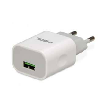 Ładowarka sieciowa IBOX C-35 1A WHITE ILUC35W (USB; kolor biały) Ładowarka sieciowa IBOX C-35 1A WHITE ILUC35W (USB; kolor biały)