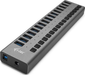 I-tec USB 3.0 Charging HUB 16 HUB Ładujący z zasilaczem 90W 16x USB 3.0 (max. 10W) z wyłącznikami 5 Gbps I-tec USB 3.0 Charging HUB 16 HUB Ładujący z zasilaczem 90W 16x USB 3.0 (max. 10W) z wyłącznikami 5 Gbps
