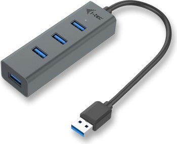 I-tec USB 3.0 Metal 4 porty USB 3.0 pasywny (kabel 28cm) I-tec USB 3.0 Metal 4 porty USB 3.0 pasywny (kabel 28cm)