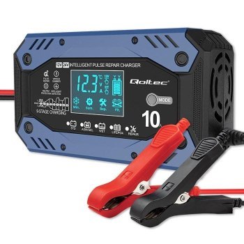 QOLTEC ŁADOWARKA DO AKUMULATORA STD AGM GEL LIFEPO4 | PROSTOWNIK Z FUNKCJĄ NAPRAWY | 12-24V | 10A | LCD|9-STOPNIOWE ŁADOWANIE QOLTEC ŁADOWARKA DO AKUMULATORA STD AGM GEL LIFEPO4 | PROSTOWNIK Z FUNKCJĄ NAPRAWY | 12-24V | 10A | LCD|9-STOPNIOWE ŁADOWANIE