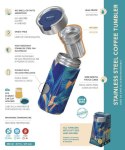 Quokka Boost Coffee Tumbler - Kubek termiczny ze stali nierdzewnej z zaparzaczem 400 ml (Greenstone)