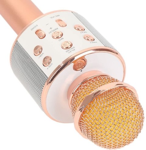 MIKROFON KARAOKE BEZPRZEWODOWY GŁOŚNIK BLUETOOTH ROSE GOLD MIKROFON KARAOKE BEZPRZEWODOWY GŁOŚNIK BLUETOOTH ROSE GOLD