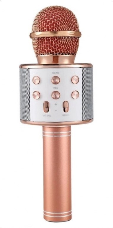 MIKROFON KARAOKE BEZPRZEWODOWY GŁOŚNIK BLUETOOTH ROSE GOLD MIKROFON KARAOKE BEZPRZEWODOWY GŁOŚNIK BLUETOOTH ROSE GOLD