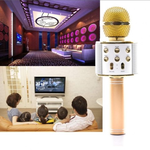 MIKROFON KARAOKE BEZPRZEWODOWY GŁOŚNIK BLUETOOTH ROSE GOLD MIKROFON KARAOKE BEZPRZEWODOWY GŁOŚNIK BLUETOOTH ROSE GOLD