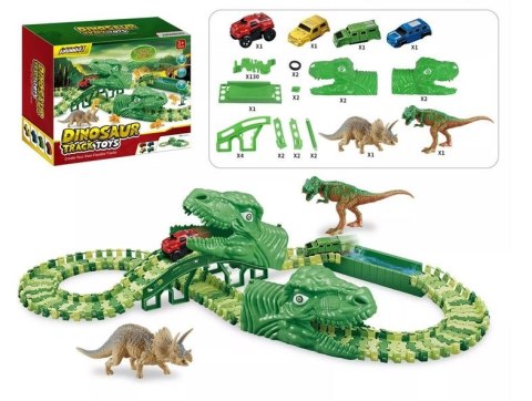 Tor wyścigowy raj park Dinozaurów autko tory 120 elementów Tor wyścigowy raj park Dinozaurów autko tory 120 elementów