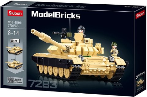 Klocki Sluban Czołgi 2w1 770 elementów T-72B3 T-72M1 Klocki Sluban Czołgi 2w1 770 elementów T-72B3 T-72M1