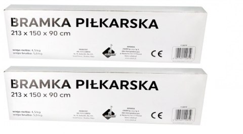 Zestaw Komplet bramka 2 szt do piłki nożnej 213 x 150 x 90 c Zestaw Komplet bramka 2 szt do piłki nożnej 213 x 150 x 90 c