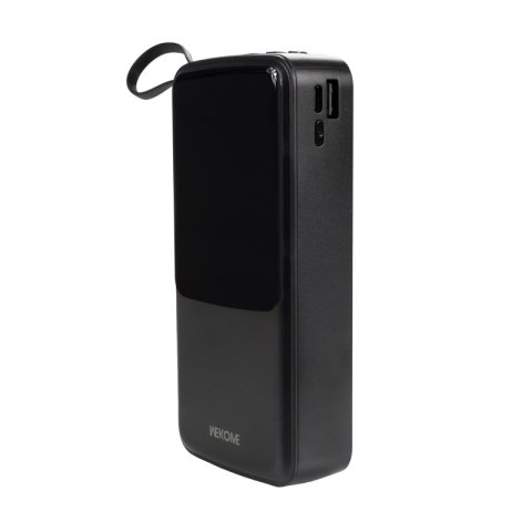 WEKOME WP-10 Pop Digital Series - Power bank 20000 mAh z wbudowanym kablem USB-C / Lightning / Micro USB / USB-A (Czarny) WEKOME WP-10 Pop Digital Series - Power bank 20000 mAh z wbudowanym kablem USB-C / Lightning / Micro USB / USB-A (Czarny)