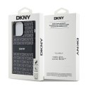 DKNY Leather Mono Stripe & Metal Logo - Etui iPhone 14 Pro (czarny)