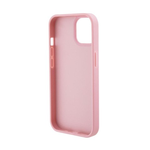 Guess Leather 4G Stamped - Etui iPhone 15 (różowy) Guess Leather 4G Stamped - Etui iPhone 15 (różowy)