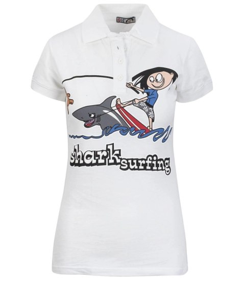 BLUZKA długi T-shirt POLO kolekcja ZUZIA (Biały \ Kołnierzyk) BLUZKA długi T-shirt POLO kolekcja ZUZIA (Biały \ Kołnierzyk)