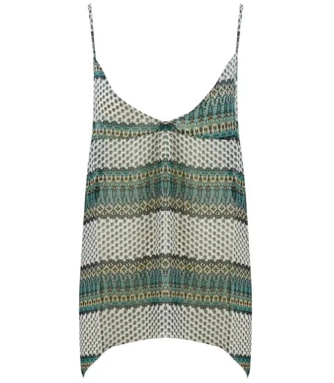Top na ramiączkach etno print boho asymetryczny Top na ramiączkach etno print boho asymetryczny