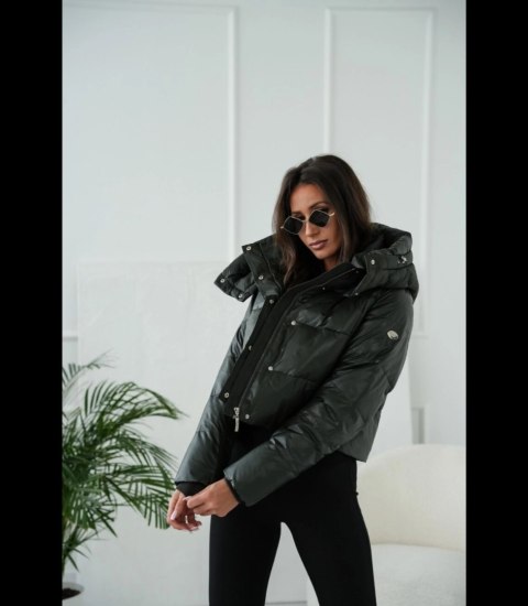 Pikowany płaszcz 2w1 z kapturem Ocieplony Elegancka AMANDA (Zielony) Pikowany płaszcz 2w1 z kapturem Ocieplony Elegancka AMANDA (Zielony)