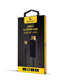GEMBIRD ADAPTER USB TYP-C DO HDMI (M) 4K 30HZ 2M CZARNY GEMBIRD ADAPTER USB TYP-C DO HDMI (M) 4K 30HZ 2M CZARNY