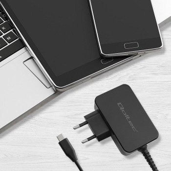 QOLTEC ŁADOWARKA GAN POWER PRO | 1XUSB-C | 45W | 5-20V | 2.25-3A | CZARNA QOLTEC ŁADOWARKA GAN POWER PRO | 1XUSB-C | 45W | 5-20V | 2.25-3A | CZARNA