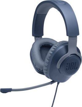 Słuchawki JBL QUANTUM 100 (niebieskie przewodowe gamingowe)