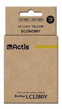 Tusz ACTIS KB-1280Y (zamiennik Brother LC1280Y; Standard; 19 ml; żółty) Tusz ACTIS KB-1280Y (zamiennik Brother LC1280Y; Standard; 19 ml; żółty)