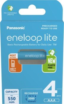Panasonic Eneloop Lite AAA 550mAh 4 szt Panasonic Eneloop Lite AAA 550mAh 4 szt