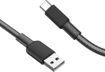 HOCO KABEL USB DO TYP C 3A JAEGER X69 CZARNO-BIAŁY HOCO KABEL USB DO TYP C 3A JAEGER X69 CZARNO-BIAŁY