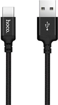 HOCO KABEL USB DO TYP C TIMES X14 1 METR CZARNY HOCO KABEL USB DO TYP C TIMES X14 1 METR CZARNY