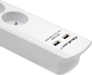 Listwa antyprzepięciowa - Qoltec Listwa antyprzepięciowa | 4 gniazda | 2 x USB | 1.8m | Biała Listwa antyprzepięciowa - Qoltec Listwa antyprzepięciowa | 4 gniazda | 2 x USB | 1.8m | Biała