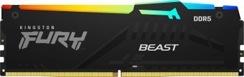 Pamięć RAM Kingston Fury Beast Black RGB 64GB (2x32GB) DDR5 6000MHz Pamięć RAM Kingston Fury Beast Black RGB 64GB (2x32GB) DDR5 6000MHz