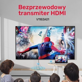 Unitek Bezprzewodowy nadajnik i odbiornik HDMI zasięg do 50m, biały Unitek Bezprzewodowy nadajnik i odbiornik HDMI zasięg do 50m, biały