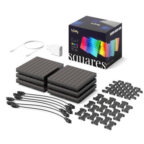 Inteligentne bloki Twinkly Squares Combo Pack 6 Blocks (1 master + 5 extension) x 64 pixels RGB Inteligentne bloki Twinkly Squares Combo Pack 6 Blocks (1 master + 5 extension) x 64 pixels RGB