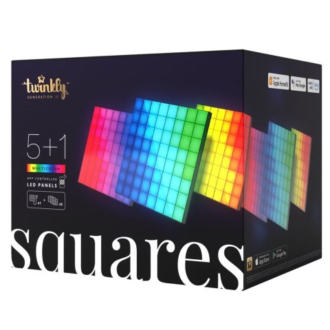 Inteligentne bloki Twinkly Squares Combo Pack 6 Blocks (1 master + 5 extension) x 64 pixels RGB Inteligentne bloki Twinkly Squares Combo Pack 6 Blocks (1 master + 5 extension) x 64 pixels RGB