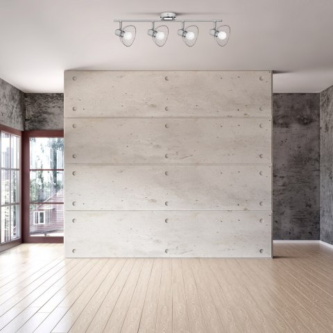 Listwa reflektorowa poczwórna sufitowa ścienna chrom Activejet GIZEL kinkiet E14 do salonu Listwa reflektorowa poczwórna sufitowa ścienna chrom Activejet GIZEL kinkiet E14 do salonu