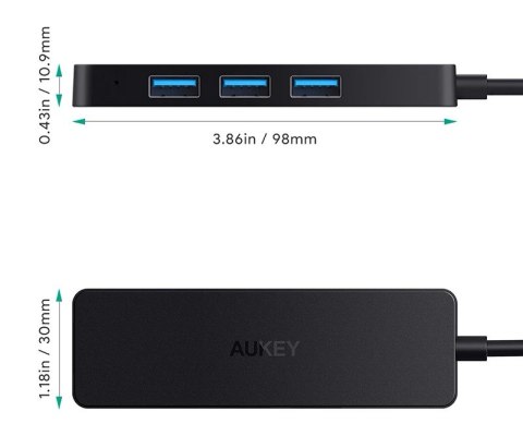 AUKEY CB-H39 HUB USB-C SLIM 4XUSB 3.0 5GBPS AUKEY CB-H39 HUB USB-C SLIM 4XUSB 3.0 5GBPS