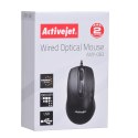 Activejet AMY-083 Mysz (optyczna; 1000 DPI; kolor czarny)