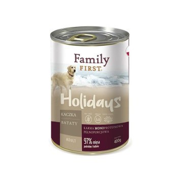 FamilyFirst Kaczka+batat+monoproteina adult 400g FamilyFirst Kaczka+batat+monoproteina adult 400g