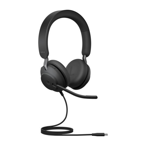 Słuchawki nauszne Jabra Evolve2 40 SE MS Stereo, USB-C, czarne Słuchawki nauszne Jabra Evolve2 40 SE MS Stereo, USB-C, czarne