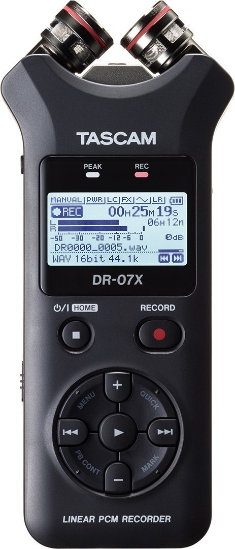 Tascam DR-07X - Przenośny rejestrator cyfrowy z interfejsem USB, zapis na karcie pamięci microSD Tascam DR-07X - Przenośny rejestrator cyfrowy z interfejsem USB, zapis na karcie pamięci microSD