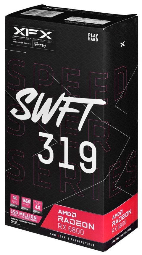 Karta graficzna XFX Radeon RX 6800 SPEEDSTER SWFT319 CORE Gaming 16GB GDDR6 HDMI 3xDP 3 FAN Karta graficzna XFX Radeon RX 6800 SPEEDSTER SWFT319 CORE Gaming 16GB GDDR6 HDMI 3xDP 3 FAN