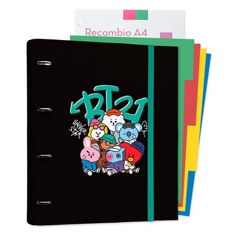 BT21 - Segregator A4 z kolekcji Street Mood z kartkami (4 ringi, gumka) BT21 - Segregator A4 z kolekcji Street Mood z kartkami (4 ringi, gumka)